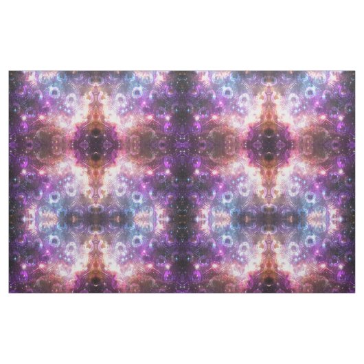 孔雀の星雲の宇宙の銀河系のプリントの生地 ファブリック (ファットクウォーター)