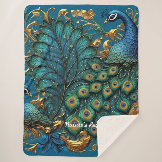 「孔雀の時代なき美しい」 シェルパブランケット (正面)