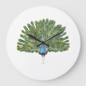 孔雀の時計 ラージ壁時計 (正面)
