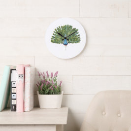 孔雀の時計 ラージ壁時計