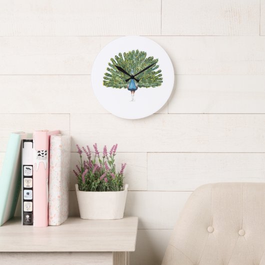 孔雀の時計 ラージ壁時計 (読書スペース)