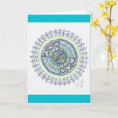 孔雀の曼荼羅 カード (黄色い花)