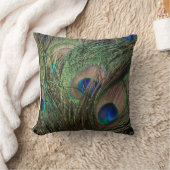 孔雀の枕 クッション (ブランケット)