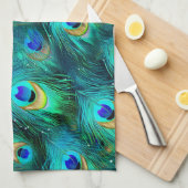 孔雀の栄光 キッチンタオル (四つ折り)