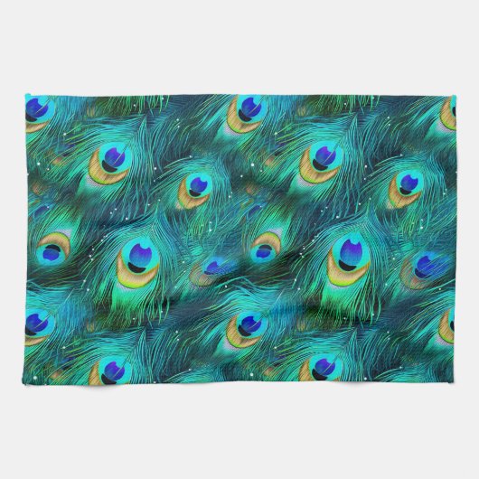 孔雀の栄光 キッチンタオル (横)