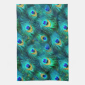 孔雀の栄光 キッチンタオル (縦)