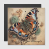 孔雀の模様の羽をカスタマイズ可能な蝶 (正面/裏面)