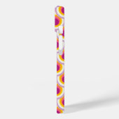 孔雀の模様の黄色のピンクの名前 Case-Mate iPhoneケース (裏面 / 左)