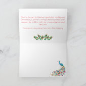 孔雀の母の愛の母の日のような羽 サンキューカード (内部)