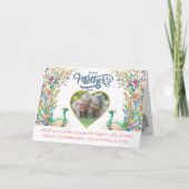 孔雀の母の愛の母の日のような羽 サンキューカード (正面)