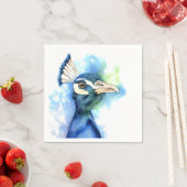 孔雀の水の絵画色 スタンダードカクテルナプキン (インサイチュ)