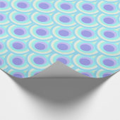 孔雀の水の緑の紫色の青くパターン(の模様が)あるな覆い ラッピングペーパー (角)