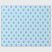 孔雀の水の緑の紫色の青くパターン(の模様が)あるな覆い ラッピングペーパー (フラット)