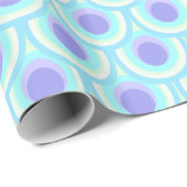 孔雀の水の緑の紫色の青くパターン(の模様が)あるな覆い ラッピングペーパー (ロールコーナー)