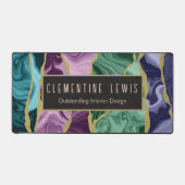 孔雀の水の色の瑪瑙カスタマイズ デスクマット (正面)