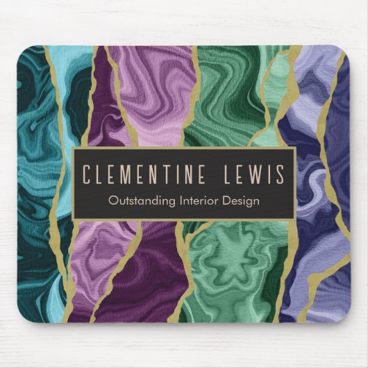 孔雀の水彩ゲートV1カスタマイズ可能 マウスパッド (正面)