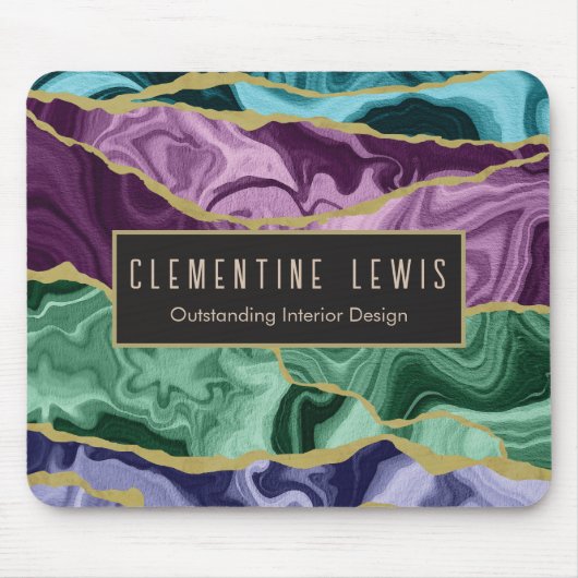 孔雀の水彩ゲートV2カスタマイズ可能 マウスパッド (正面)