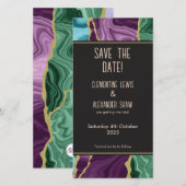 孔雀の水彩瑪瑙V1 (20.3 x 10.2cm) セーブザデート (正面/裏面)