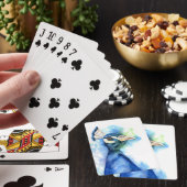 孔雀の水彩画の絵画 トランプ (インサイチュ)