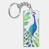 孔雀の水色 キーホルダー (正面左)