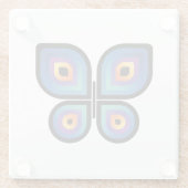 孔雀の炎の蝶 ガラスコースター (裏面)