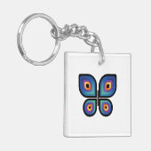 孔雀の炎の蝶 キーホルダー (正面左)