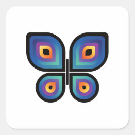 孔雀の炎の蝶 スクエアシール