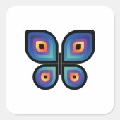 孔雀の炎の蝶 スクエアシール (正面)