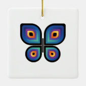 孔雀の炎の蝶 セラミックオーナメント (裏面)
