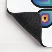 孔雀の炎の蝶 マウスパッド (コーナー)