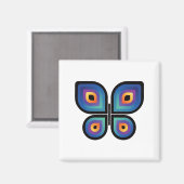 孔雀の炎の蝶 マグネット (正面/裏面)