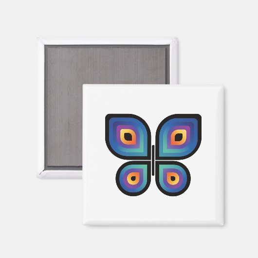 孔雀の炎の蝶 マグネット (正面/裏面)