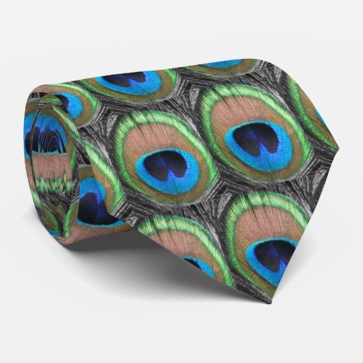 孔雀の目のタイ ネクタイ (ロール)