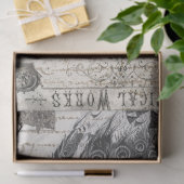 孔雀の短命なもののコラージュ 薄葉紙 (ギフト)