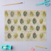 孔雀の短命なものの無料のDecoupageの紙 薄葉紙 (クラフト)