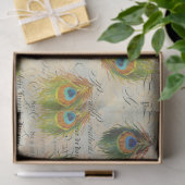 孔雀の短命なものの無料のDecoupageの紙 薄葉紙 (ギフト)