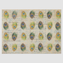 孔雀の短命なもののComplimentry Decoupageの紙 薄葉紙