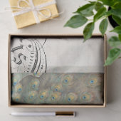 孔雀の短命なもののDecoupageのペーパー横 薄葉紙 (ギフト)