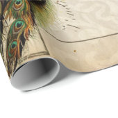 孔雀の短命なもののDecoupageの紙 ラッピングペーパー (ロールコーナー)