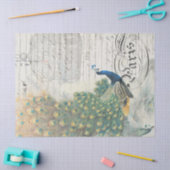 孔雀の短命なもののDecoupageの紙 薄葉紙 (クラフト)