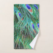 孔雀の空想的な羽 バスタオルセット (ハンドタオル)