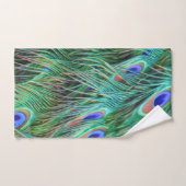 孔雀の空想的な羽 バスタオルセット (ハンドタオル)