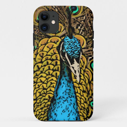 孔雀の素晴らしさのイラストレーション Case-Mate iPhoneケース (裏面)