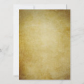 孔雀の素朴なブライダルシャワー 招待状 (裏面)