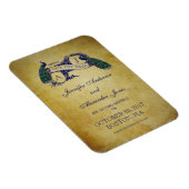 孔雀の素朴な保存日付 マグネット (右側)