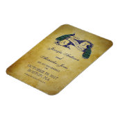 孔雀の素朴な保存日付 マグネット (左側)