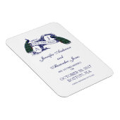 孔雀の素朴な保存日付 マグネット (右側)