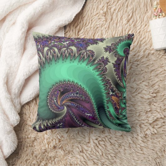 孔雀の紫色のデザインの装飾用クッション クッション (ブランケット)