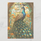 孔雀の結婚ステンドグラス・プログラムカード プログラム (裏面)