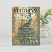 孔雀の結婚ステンドグラス・プログラムカード プログラム (スタンド正面)